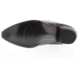 Women's Purple Sequins Western Rodeo Cowboy Boots Snip Toe
