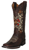 Womens Abigail Chedron Cowboy Boots Leather - Square Toe