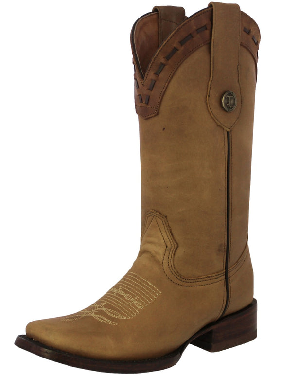 Womens Cassidy Honey Brown Western Boots Leather - Square Toe