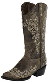 Womens Stella Brown Leather Western Boots - Snip Toe