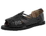 Mens Pachuco Black Authentic Mexican Huaraches - Open Toe