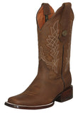Womens Ida Light Brown Western Boots Leather - Square Toe