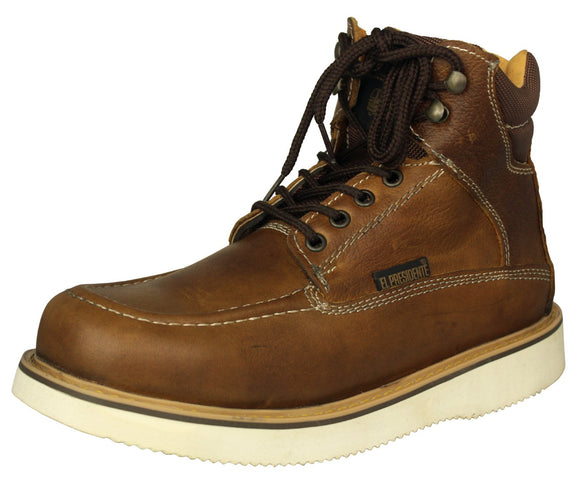 Mens 650RA Light Brown Work Boots Leather Lace Up - Soft Toe