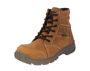 Mens #T500 Honey Brown Tactical Work Boots  Leather - Soft Toe