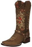 Womens Abigail Light Brown Western Boots Leather - Square Toe