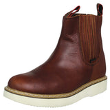 Mens #100RA Chedron Work Boots Leather Elastic Gusset  - Soft Toe