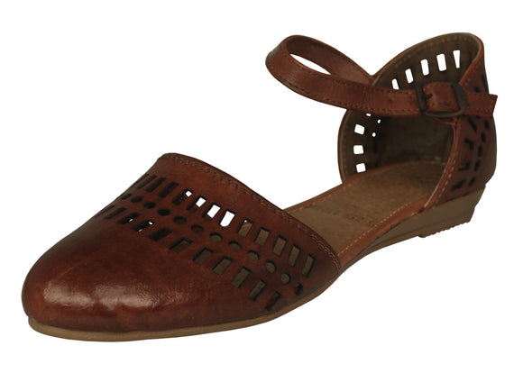 Womens Authentic Huaraches Real Leather Sandals Cognac - #1121