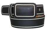 Black #013 Western Belt Formal Leather - Removable Buckle