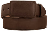 Brown Western Cowboy Belt Classic Solid Leather - Rodeo Buckle