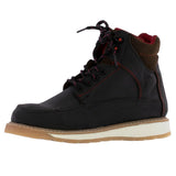 Mens T10W2 Dark Brown Leather Work Boots Slip Resistant Soft Toe