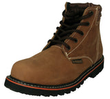 Mens 600TR Light Brown Work Boots Leather Lace Up - Soft Toe