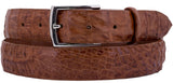 Chedron Thin Cowboy Belt  Real Crocodile Skin - Silver Buckle