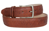 Chedron Cowboy Belt Anteater Print Leather - Silver Buckle