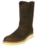 Mens 700W Brown Work Boots Leather Pull On - Soft Toe