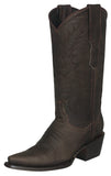 Womens Alexa Brown Western Boots Leather - Snip Toe
