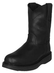 Mens 710RA Black Work Boots Leather Pull On - Soft Toe