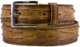 Mango Western Belt Crocodile Tail Print Leather - Silver Buckle