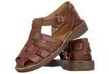 Mens Authentic Huaraches Real Leather Sandals Cognac - #027