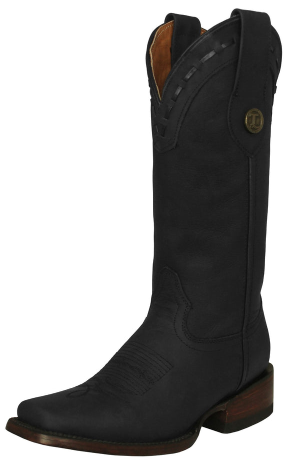Womens Cassidy Black Western Boots Leather - Square Toe
