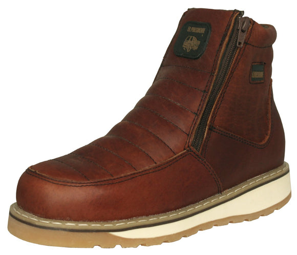 Mens 300W Chedron Work Boots Leather Zipper - Soft Toe