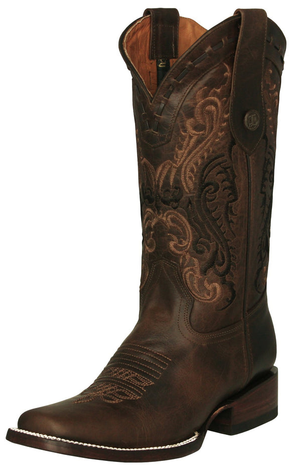 Womens Dallas Brown Western Boots Leather - Square Toe