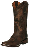 Womens Dallas Brown Western Boots Leather - Square Toe