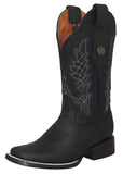Womens Ida Black Western Boots Leather - Square Toe