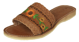 Womens 044 Light Brown Authentic Mexican Huaraches - Open Toe