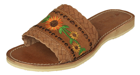 Womens 044 Light Brown Authentic Mexican Huaraches - Open Toe