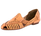 Womens #107 Tan Authentic Mexican Huaraches - Closed Toe