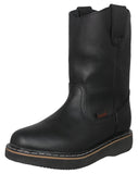 Mens #700RA Black Work Boots Leather Pull On - Soft Toe