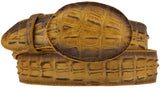 Rustic Buttercup Western Belt Crocodile Tail Print Leather - Rodeo Buckle