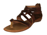 Womens Authentic Huaraches Real Leather Sandals Cognac - #236