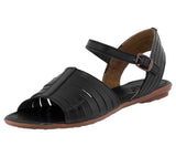 Womens #1020 Black Authentic Mexican Huaraches - Open Toe