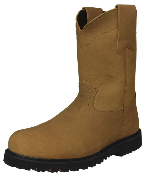 Mens 710TR Light Brown Work Boots Leather Non Slip - Soft Toe