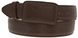 Brown Western Cowboy Belt Solid Grain Leather - Rodeo Buckle