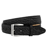 Gray Western Cowboy Belt Elephant Print Leather - Silver Buckle