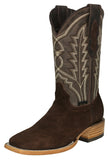 Mens #GAM Brown Western Boots Suede Leather - Square Toe