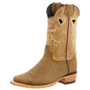 Womens Jesse Sand Western Boots Classic Leather - Square Toe