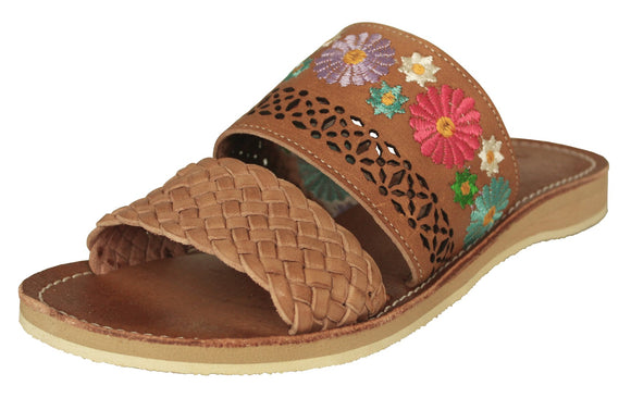 Womens #448 Light Brown Authentic Mexican Huaraches - Open Toe