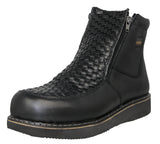 Mens 350RA Black Work Boots Leather Zipper - Soft Toe