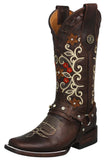 Womens Abigail Chedron Western Boots Leather - Square Toe