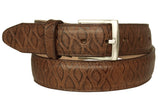 Brown #250 Western Belt Anteater Print Leather - Removable Buckle