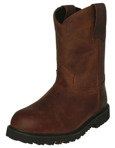 Mens 710TR Cognac Work Boots Leather Non Slip - Soft Toe