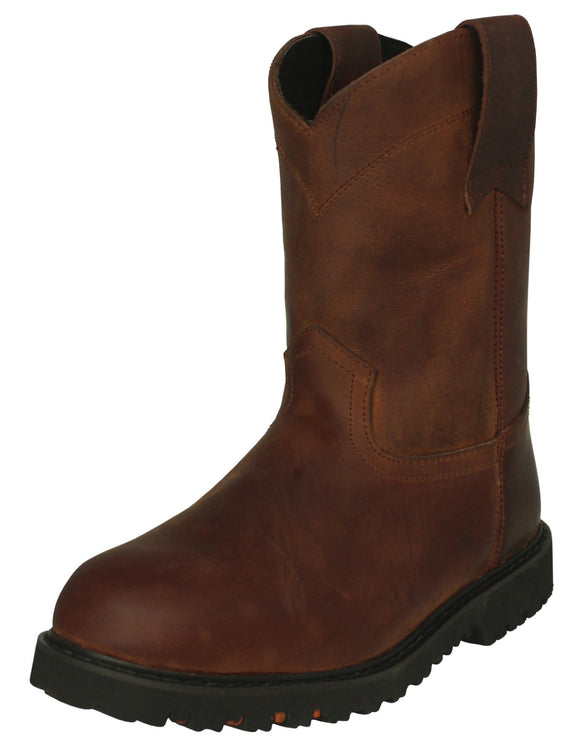 Mens 710TR Cognac Work Boots Leather Non Slip - Soft Toe