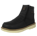 Mens 300RA Black Work Boots Leather Zipper - Soft Toe