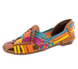 Womens #F106 Rainbow Authentic Mexican Huaraches - Closed Toe