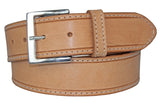 Tan #485 Western Cowboy Belt Wide Leather - Removable Buckle