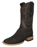 Mens #BRZ Brown Cowboy Boots Snake Print - Square Toe