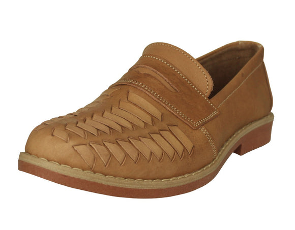 Mens #1982 Light Brown Authentic Mexican Huaraches - Closed Toe